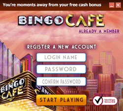 bingo cafe registration screenshot