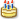 birthday or cake emoji
