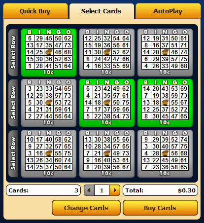 selecting bingo cafe 75 ball bingo cards