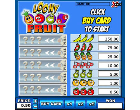 bingo cafe loony fruit online instant win game