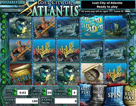 bingo cafe lost city of atlantis 5 reel online slots game