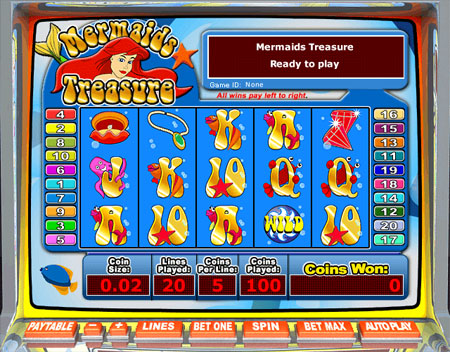 bingo cafe mermaids treasure 5 reel online slots game