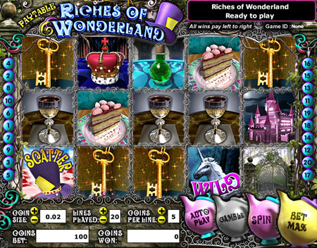 bingo cafe riches of wonderland 5 reel online slots game