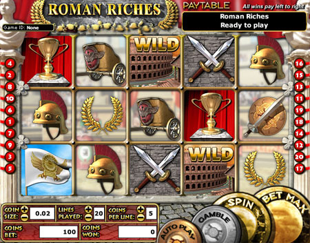 bingo cafe roman riches 5 reel online slots game